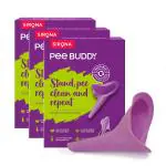 PeeBuddy Stand and Pee Reusable Portable Urination Funnel For Women Pack of 3 Reusable Funnels