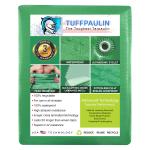 TUFFPAULIN 80FT X 80FT 150 GSM Green Heavy Duty Tarpaulin Tirpal Tadpatri Tharpai Thadika, Extra Strong, Eyelets, UV Resistant, 100% Waterproof Virgin, 6 Layer MLCL 3D Rib Technology-1 No.