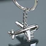 Jdp Novelty Silver Metal Airplane Creative Pilot Aviation Gifts Keychain