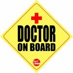 Jai Shoppee Doctor On Board Sticker | Waterproof Small Self Adhesive Sticker - 13 x 9 cm
