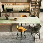 SOJITRA HUB Green Marble Kitchen Oil Proof Vinyl Foil Stickers, Kitchen Backsplash Wallpaper, Self-Adhesive Wall Sticker Waterproof Anti-Mould and Heat Resistant for Walls Drawer 