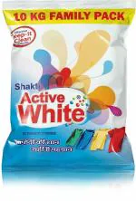 Active White Detergent Powder - 10 kg Family Pack