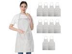 Lushomes Waterproof Apron, Light Kitchen Apron for Adults with Pocket While dishwashing, lab Work, waterproof apron for kitchen, kitchen apron for women(Black -Pack of 10, Size 22 x 32)