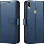 Tingtong Flip Cover for Asus Zenfone Max Pro M1 | Magnetic Closurer| PU Leather Magnetic Wallet Back Cover Case (Blue)