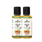 Maurya Khadi Sweet Almond Oil For Hair And Body Massage oil , Anti hair fall & Dandruff 100ml Pack of 2