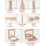 Sakuya Wooden Makeup Toy | Girls Salon Playset | Beauty Salon Play Set with Vanity and Accessories