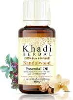 Khadi Herbal Sandalwood Essential Oil for Skin, Hair Growth, Bathing 15ml