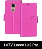 Sbms Letv Leeco Le2 Pro Pink Artificial Leather Shock Proof Flip Cover