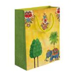 Festiko Paper Gift Bags (Design 1 - Pack of 10), Paper Bag For Gift Packing, Paper Bags for Return Gifts/Presents/Weddings/Birthday/Holiday Presents/Celebrations