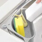 Credly Multi Functional Kitchen Triangle Sink Filter Corner Sink Drain Strainer Basket Grey Pack of 1