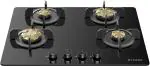 FABER Prime HT704 CRS BR CI AI Glass Automatic Hob (4 Burners)