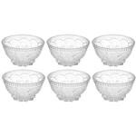 Aone Glass and Crockery Store glass bowl set of 6 serving bowl 120ml Glass Mixing Bowl (Clear, Pack of 6)