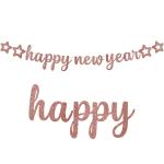 Festiko Happy New Year Banner For Nye Decorations 2021, Happy New Year Sign For 2021 New Years Decorations, New Years Eve Supplies 2021, Rosegold Happy New Year Decorations 2021