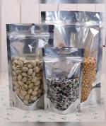 One-Sided Clear Silver Zip Lock Bags (4 x 7 inches) - Pack of 50