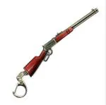 Blue Aura Edust Maroon Metal Pubg Winchester 94 Model Gun Real 3D Body 120 Mm Length Key Chain