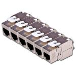 MX RJ45 STP Cat6A Ethernet Cable Adapter Connector Female to Female (pack of 6)