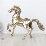 ARTVARKO Decorative Brass Running Horse Showpiece Statues - 12 inch
