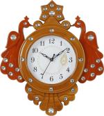 Sigaram Analog Plastic Wall Clock with Glass ( 35 x 40 cm) (WC-VQ-61-Orange-19-325-K3017)