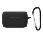 Ragro Silicone Front And Back Case With Keychain For Jabra Elite 3 (Black)