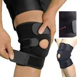 LIFE HUB Knee Support for Men Women, Adjustable Open-Patella Neoprene Knee Brace with Anti-Slip Strips - for Arthritis Pain Relief, Running Sports Injury Rehabilitation (1)