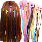 RITZKART 6 Pcs Braid Style Coloured Hair Extension Streak For Girls And Women Hair Accessories For Parties And Weddings