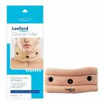 Leeford Soft Cervical collar with valcro, neck brae for extra comfort, Relieves Pain, Anatomically Shaped- (3.5
