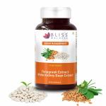 Bliss Welness Blood Sugar & Weight Management | Pure Fenugreek Extract 3X Saponins + White Kidney Bean Extract Carb Blocker | Gut Hair Skin Health Sugar Management Supplement - 60 Veg Capsules