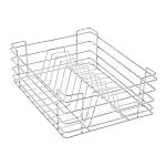 Devashree Stainless Steel Thali & Plate Kitchen Basket (W19 x D20 x H6-Inch)