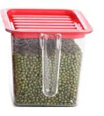 Peher Te1224 Red Plastic Kitchen Storage Container, 1100 Ml