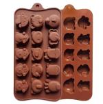 See Inside Brown Silicone Animal Chocolate Mould 22.5 cm