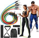 Whinsy Resistance Bands for Working Out, 100LBS Exercise Bands, Workout Bands, Resistance Bands Set with Handles for Men Women, Legs Ankle Straps for Muscle Training, Shape Body, Physical Therapy