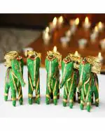 Miss Peach - Elephant Chunri Candle Tea Light Holder Diya For Diwali For Decorative Item For Home , Diwali Gift, Best Gift for Diwali Decor, Diwali Decoration