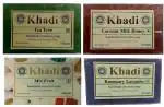 Khadi Herbal Teatree, Coconut Milk Honey, Mix Fruit, Rosemary Lavender Soap, 125 Gm Each (Pack Of 4)