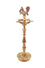 K T Handicrafts Gold Brass Mahabharat Diya, 16 X 5 Inch