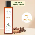 Mystiq Living Castor Oil for Hair Growth, Skin and Eyebrow | 100% Pure Cold Pressed Castor Oil For Healthy Hair And Skin | For Hair, Skin & Nails - 100 ML