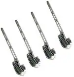 ShopiMoz Wire-Plastic Double Sided Toilet Brush for Western and Indian Toilet Cleaning (Multicolor) (Pack of 4)