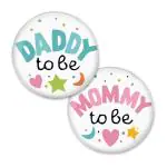 Zyozique Mommy To Be & Daddy To Be Badges For Baby Shower Decorations Item-Baby Shower Badges (Set 2)