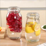 Basicbelle Transparent Glass Container 1800 ml+ 2500 ml (Set of 2)
