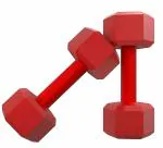 Lifelong LLPVCHD09 PVC Hex Fixed Dumbbells Pack of 2 (4kg*2) Red Color for Home Gym Equipment Fitness Barbell|Gym Exercise|Home Workout, Gym Dumbbells|Dumbbells Weights for Men & Women (6 Months Warranty)