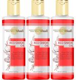 Herbal Hair Oil, Red Onion Oil Increase Hair Volume and Nourishes Hair Follicles Helps to Reduces Hair Fall for Healthy Hair (630 ML) Pack of 3