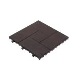 Sharpex Wooden Decktiles with interlocking mechanism, Water resistent flooring tiles Dark Brown,1PC