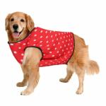 Sage Square Funky Soft Material Dog T-Shirt | Cool/Funky Print Pet | Soft Light Weight | Comfortable & Breathable Dog Clothing | Trendy Vest Outfit (XXLarge - 28 inch) (Polka Red)