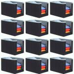 Kartual Shirt Stacker Closet Organizer / Shirts and Clothing Organizer / Cloth Storage Foldable Wardrobe / Closet Organizer For T-shirts , Shirts & Clothes (Pack of 12, Black & Grey)