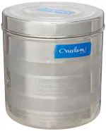 Neelam Silver Stainless Steel 23 22G Diamond Deep Dabba, 15750 Ml