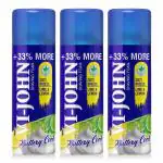 VI-JOHN Shaving Foam Zesty Breeze Lemon Lime Shaving Foam for Men 400g Each (Pack of 3)