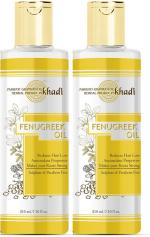 Parwati Gramudyog Herbal Products Herbal Hair Oil, Khadi Fenugreek Oil 420 ml Pack of 2