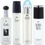 Riya Bindas & Bawri & Melody Sea Green & Born Rich Eau De Perfume 30 ml Each Eau De Parfum 120 ml (For Men & Women)