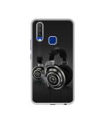 Casotec Head Phone Design Printed Silicon Soft TPU Back Case Cover for Vivo Y15