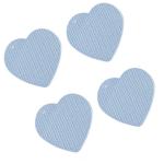 Ramkuwar Heat Resistant Silicone Trivets Heart Mat for Hot Pots and Pans Multi Purpose Flexible Pad - 4 Piece (Blue)