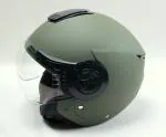 Spark Minda RIVIERA MATTE MILITARY GREEN ISI certified premium Helmet - Open Face (L size)